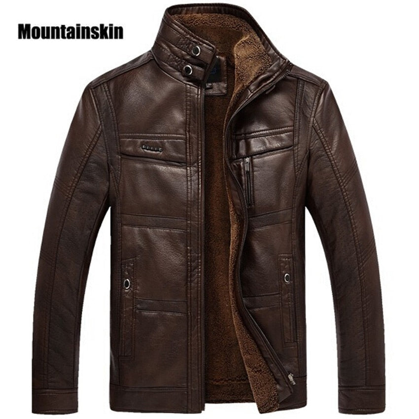 Mountainskin Men's Faux Leather Jacket