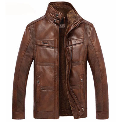 Mountainskin Men's Faux Leather Jacket